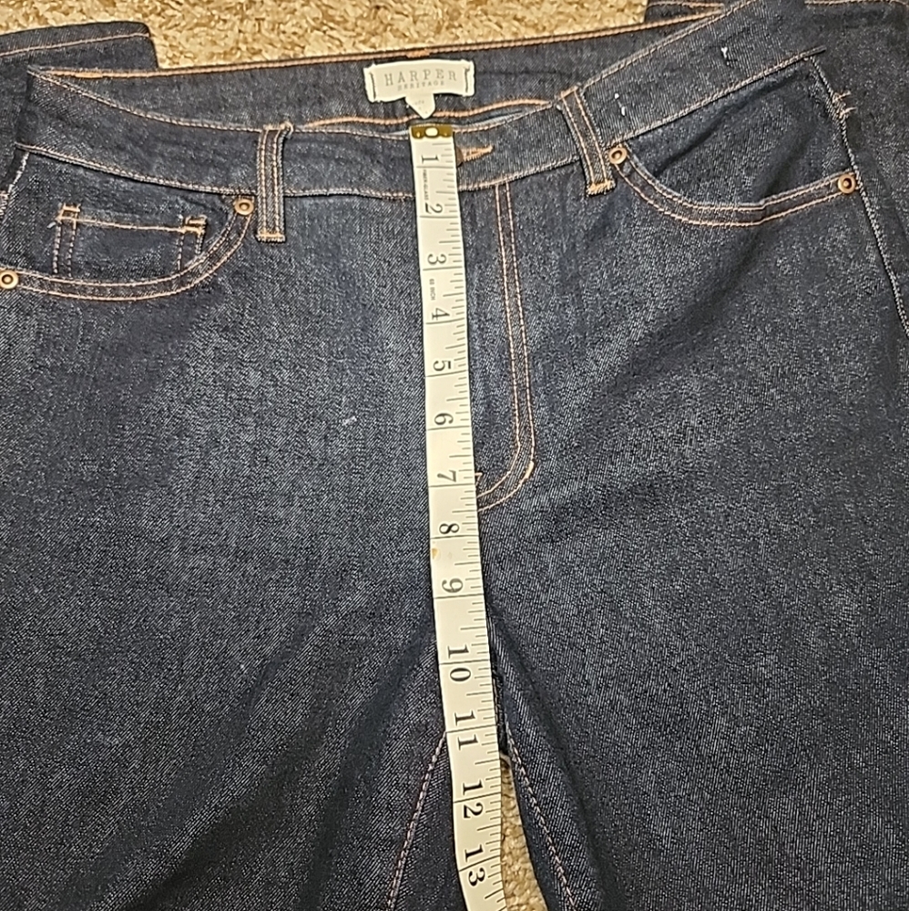 Harper Heritage Womens Jeans Size 28 High Rise Skinny Dark Blue Straight - Picture 8 of 11